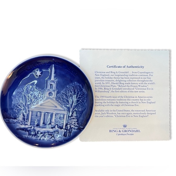 BING & Grondahl Christmas in America Vintage Plates - Set of 6 - Picture 9 of 15